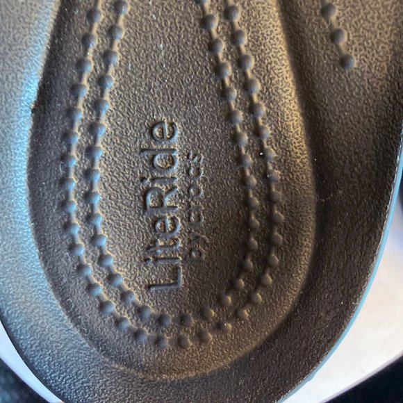 Black Crocs Strappy Sandals LiteRide Platform Women's 11 Comfortable Wedge Soft - Picture 5 of 7